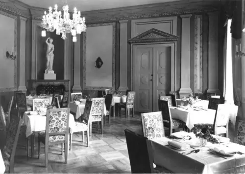 AK, Rammenau, Barockschloß, Gastraum, 1972