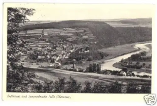 AK, Polle Oberweser, Gesamtansicht, 1952