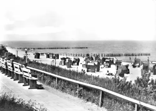 AK, Ostseebad Graal-Müritz, Am Strand, belebt, 1964