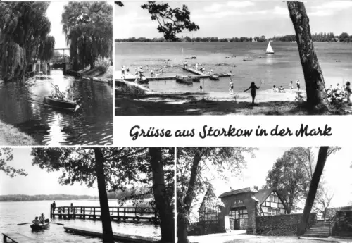 AK, Storkow Mark, vier Abb., 1987