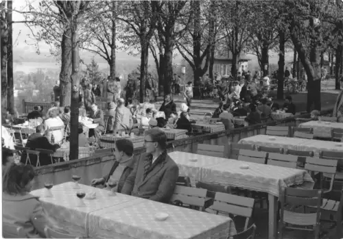 AK, Werder Havel, HO-Gaststätte "Friedrichshöhe", belebt, 1965