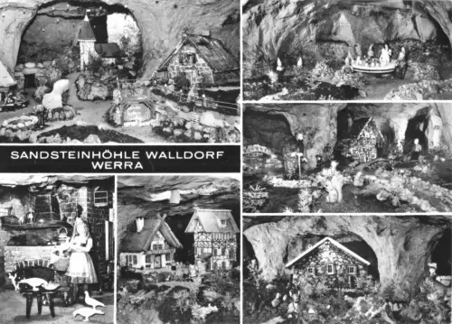 AK, Walldorf Werra, Sandsteinhöhle, sechs Abb., 1972