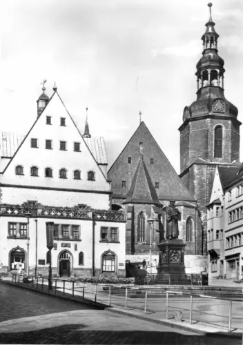 AK, Eisleben, Marktplatz mit Rathaus, 1976