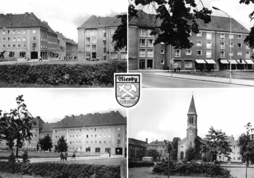 AK, Niesky, Zinzendorfplatz, vier Abb., 1971