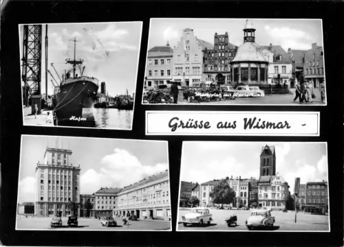 AK, Wismar, vier Abb., gestaltet, 1967