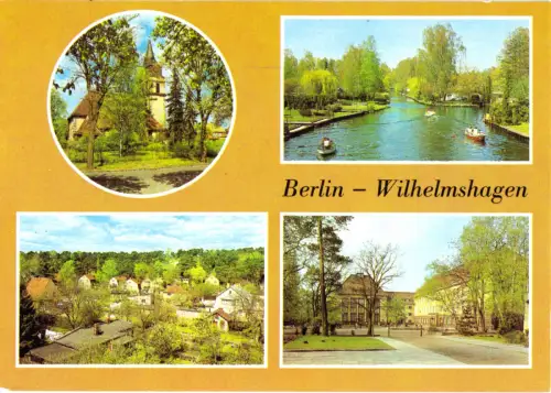 AK, Berlin Wilhelmshagen, vier Abb., 1983 