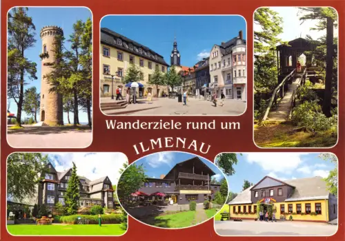 AK, Ilmenau, Wanderziele rund um Ilmenau, sechs Abb., um 2000