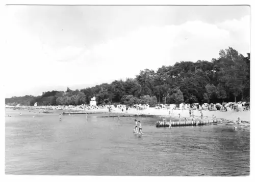 AK, Ostseebad Lubmin, Am Strand, belebt, 1976