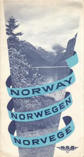 Verkehrskarte, Norwegen, 1960