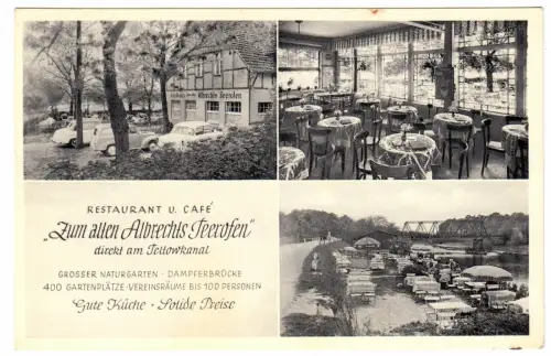 AK, Berlin Wannsee, Café und Restaurant "Zum alten Albrechts Teerofen", 1960