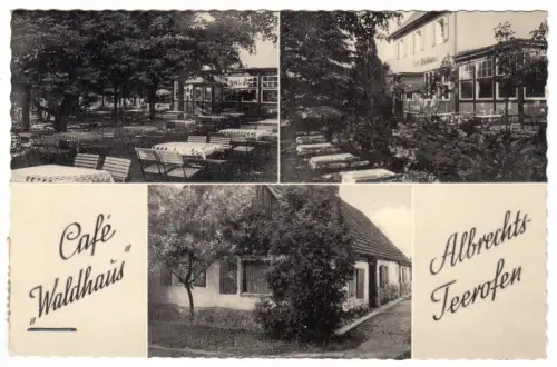 AK, Berlin Wannsee, Albrechts Teerofen, Café "Waldhaus", drei Abb., 1960
