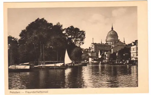 AK, Potsdam, Blick auf Freundschaftsinsel und Alte Fahrt, um 1934