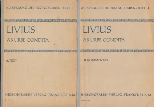 Titus Livius, Ab urbe condita, Buch 21 u. 22, Text und Kommentar, 1958 / 1957