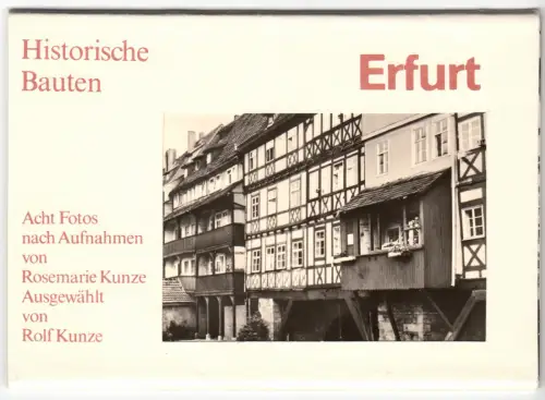 AK-Mappe mit 8 Foto-AK, Erfurt, Historische Bauten, 1980