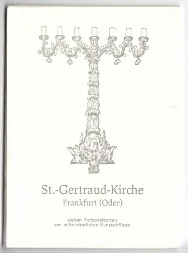 AK-Mappe mit 7 Colorkarten, Frankfurt Oder, St. Gertraud-Kirche, 1989