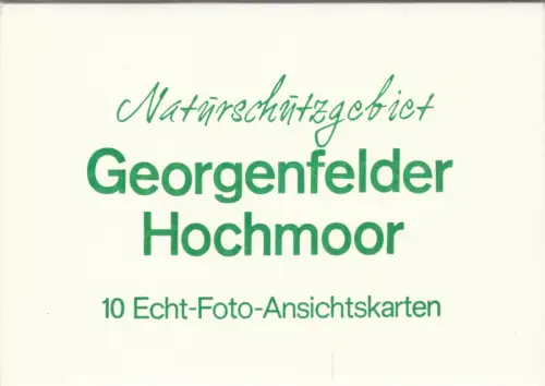 AK-Mappe mit 9 (-1) Foto-AK, Zinnwald-Georgenfeld, Georgenfelder Hochmoor, 1978