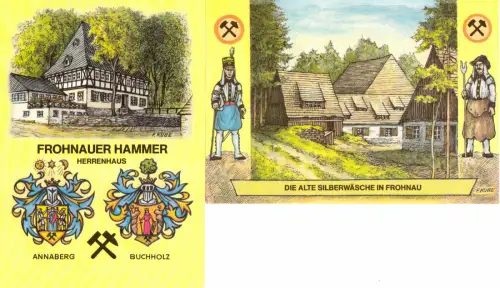 AK-Mappe mit 8 Color-AK, Frohnau, Frohnauer Hammer, 1984