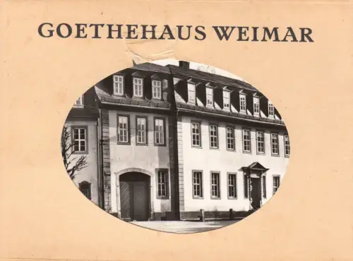 AK-Mappe mit 14 Foto-AK, Weimar, Goethehaus, 1951