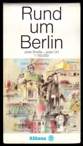 Verkehrskarte, Rund um Berlin - Jede Straße - jeder Ort, 1991
