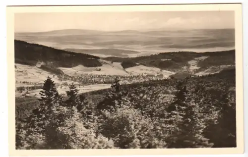 AK, Inselsberg Thür. Wald, Blick vom Inselsberg auf Brotterode, 1955