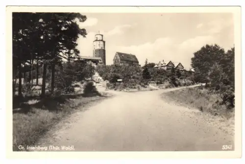 AK, Inselsberg Thür. Wald, Gipfelbebauung, Übersicht, Version 3, 1956