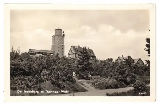 AK, Inselsberg Thür. Wald, Gipfelbebauung, Übersicht, Version 2, 1956