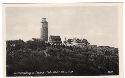 AK, Inselsberg Thür. Wald, Gipfelbebauung, Übersicht, Version 1, 1951