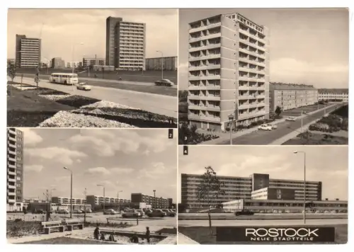 AK, Rostock, Neue Stadtteile, vier Abb., 1969
