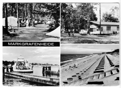 AK, Rostock - Markgrafenheide, vier Abb., 1975