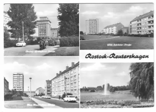 AK, Rostock - Reutershagen, vier Abb., 1976