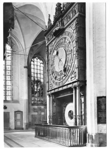 AK, Rostock, Marienkirche, Innenansicht, Astronomische Uhr, 1982