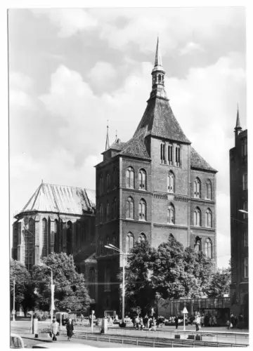 AK, Rostock, Kirche St. Marien, Westseite, 1981