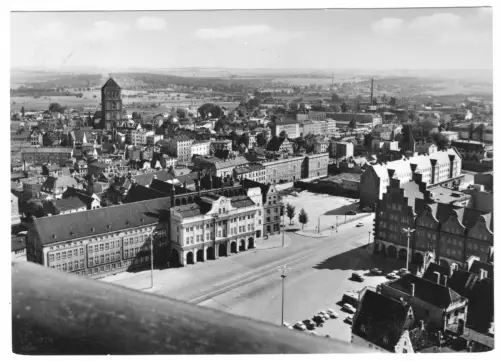 AK, Rostock, Blick auf den Ernst-Thälmann-Platz, 1966
