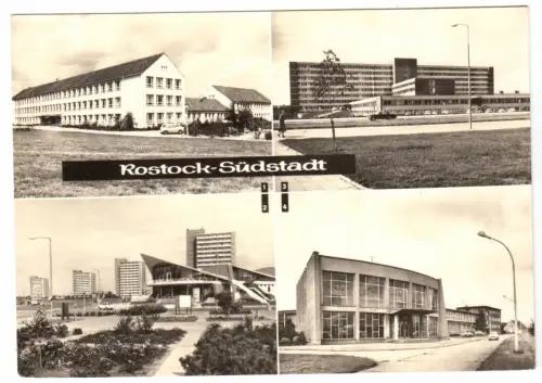 AK, Rostock - Südstadt, vier Abb., 1974