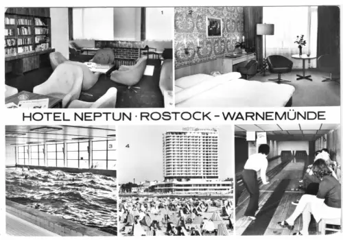AK, Rostock Warnemünde, Hotel "Neptun", fünf Abb., 1981