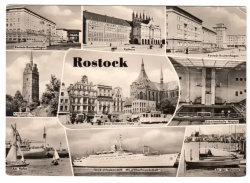 AK, Rostock, neun Abb., 1961