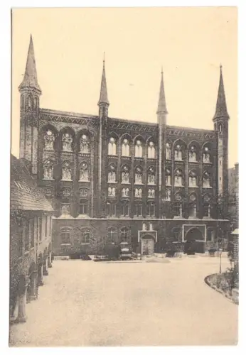 AK, Lübeck, Nordfassade am Rathaus, um 1908