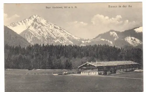 AK, Bad Wiessee, Bauer an der Au, Bayr. Hochland, um 1910