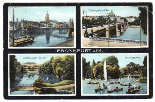 AK, Frankfurt am Main, vier Abb., 1909