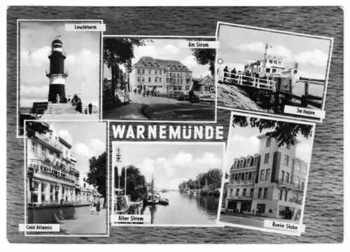 AK, Rostock Warnemünde, sechs Abb., gestaltet, 1967