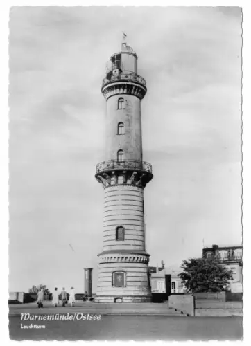 AK, Rostock Warnemünde, Leuchtturm, 1960