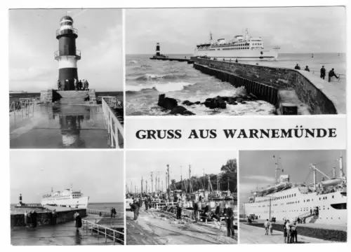 AK, Rostock Warnemünde, fünf Abb., 1974