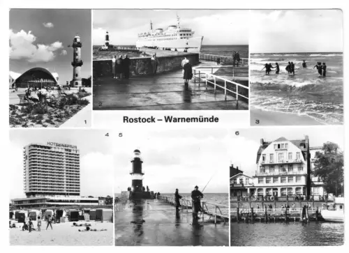 AK, Rostock Warnemünde, sechs Abb., 1082