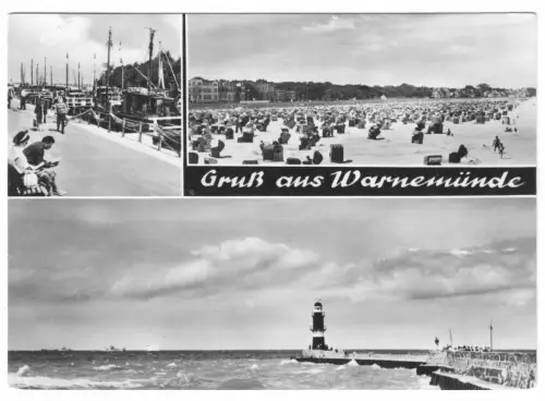 AK, Rostock Warnemünde, drei Abb., 1968