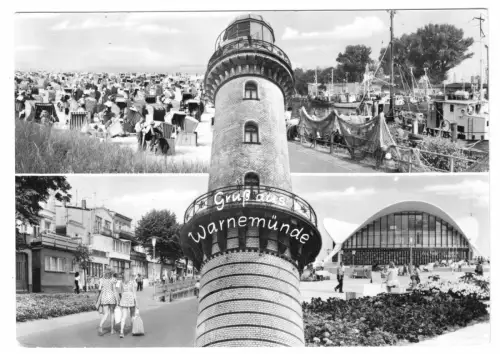 AK, Rostock Warnemünde, fünf Abb., gestaltet, 1975
