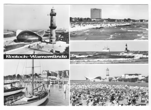 AK, Rostock Warnemünde, fünf Abb., 1984