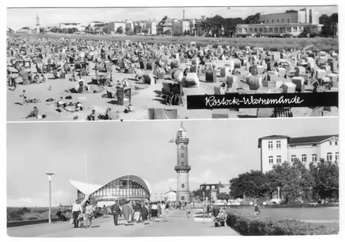 AK, Rostock Warnemünde, zwei Abb., 1969