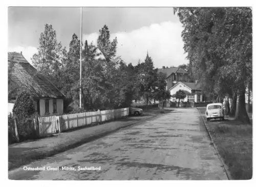 AK, Seeheilbad Graal-Müritz, Straßenpartie, 1964
