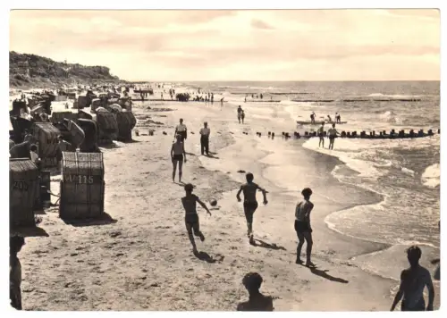 AK, Seeheilbad Graal-Müritz, Strand belebt, 1963
