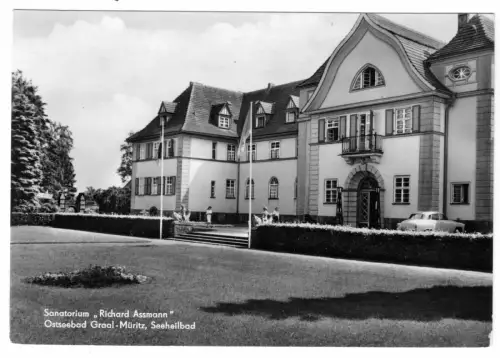 AK, Seeheilbad Graal-Müritz, Sanatorium R. Assmann, Hauptgebäude, Vers. 1, 1964